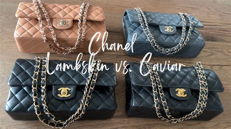 chanel 2.55 calfskin vs lambskin|lambskin vs chanel bag.